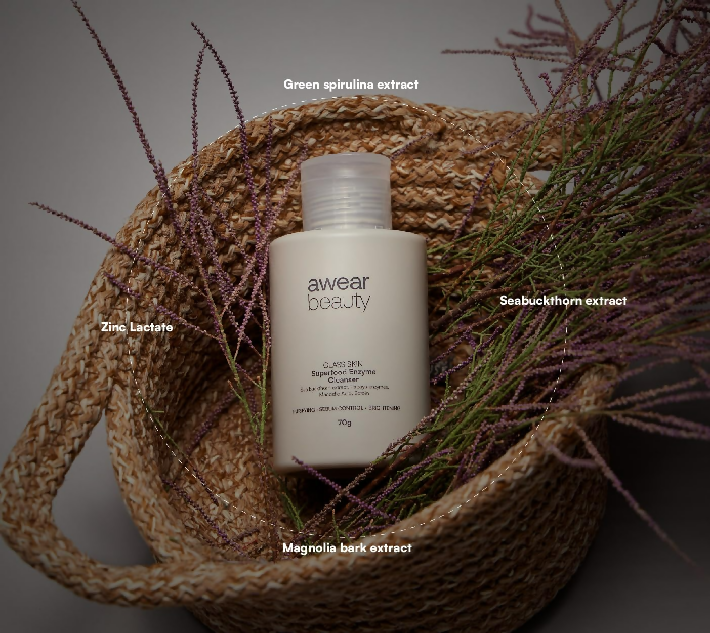 Awear Beauty Glass Skin Superfood Enzyme Cleanser