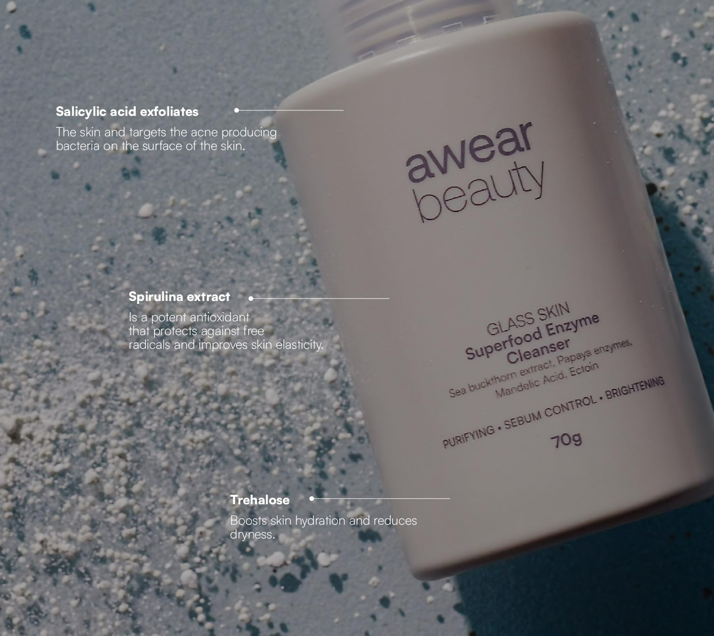 Awear Beauty Glass Skin Superfood Enzyme Cleanser