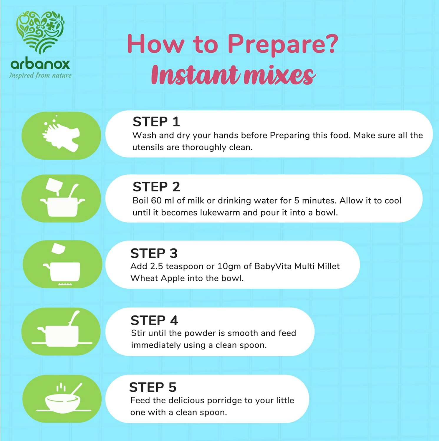 BabyVita Arbanox Nutribox Prime Essential Meals For Little Ones Variety of Nutrient-Packed Powders Combo