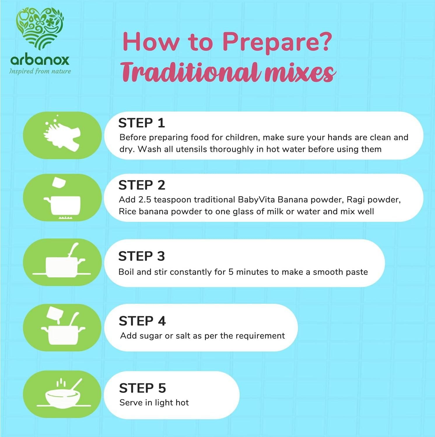 BabyVita Arbanox Nutribox Prime Essential Meals For Little Ones Variety of Nutrient-Packed Powders Combo