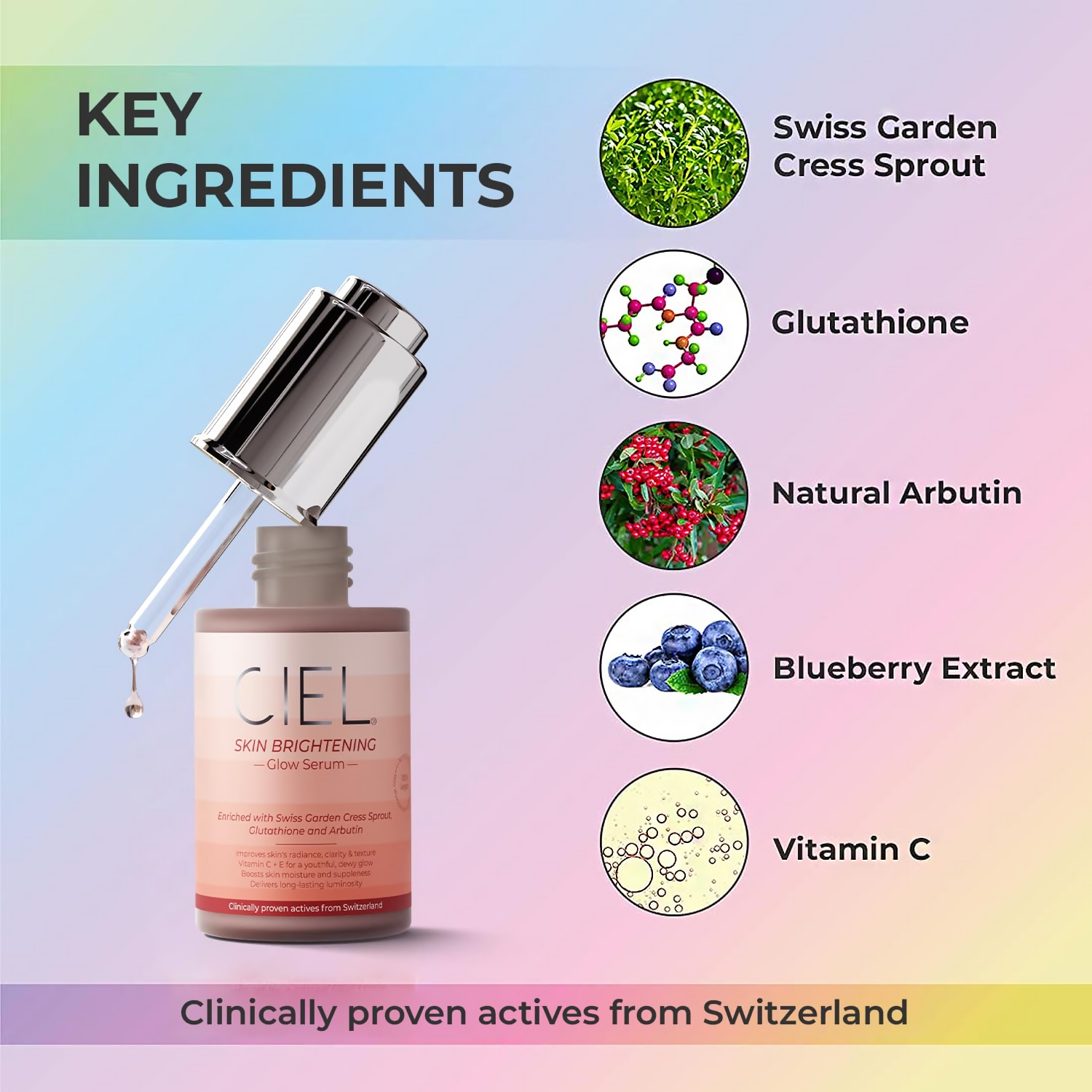 Ciel Skin Brightening Glow Serum With Vitamin C & E