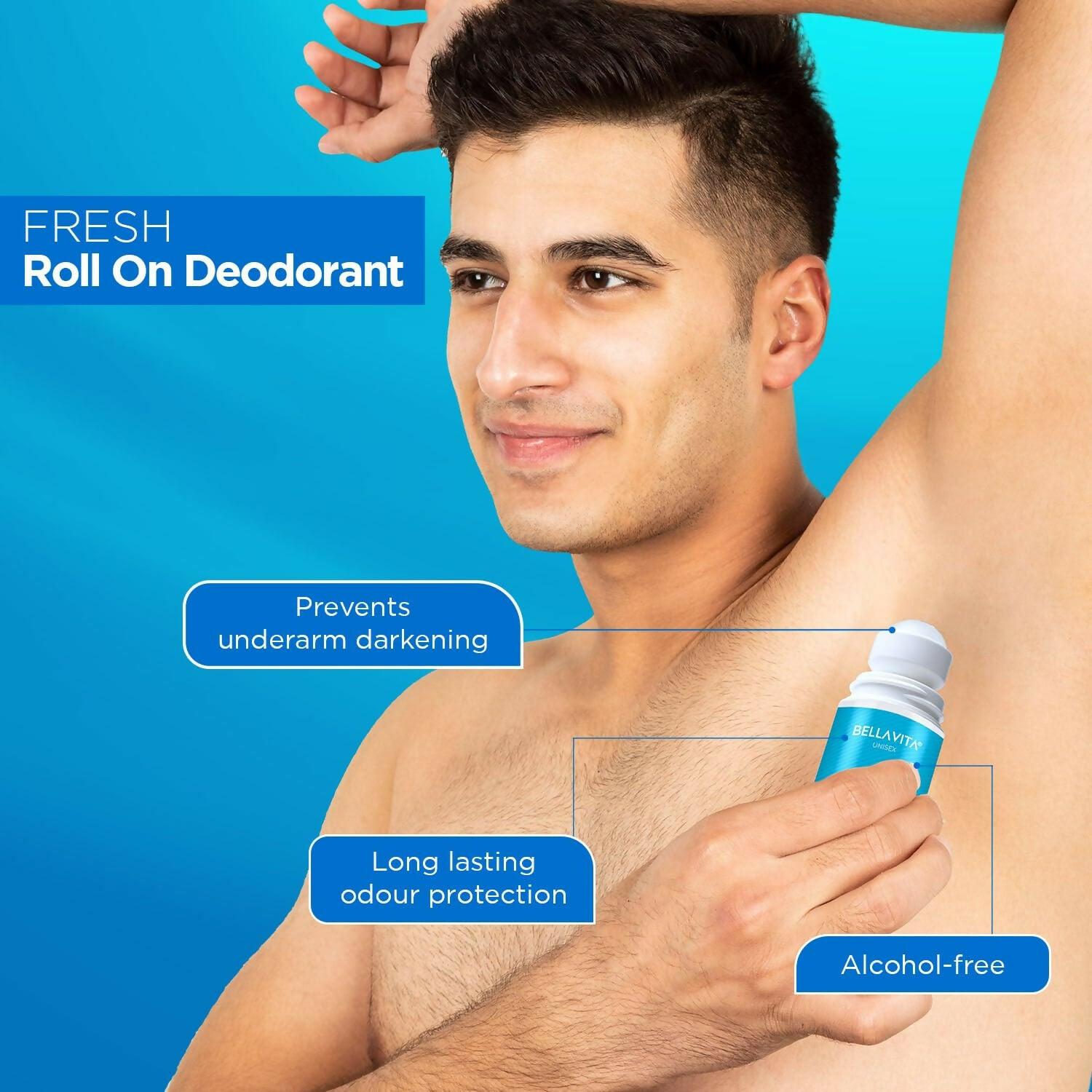 Bella Vita Fresh Natural Underarm Roll On Deodorant for Men & Women