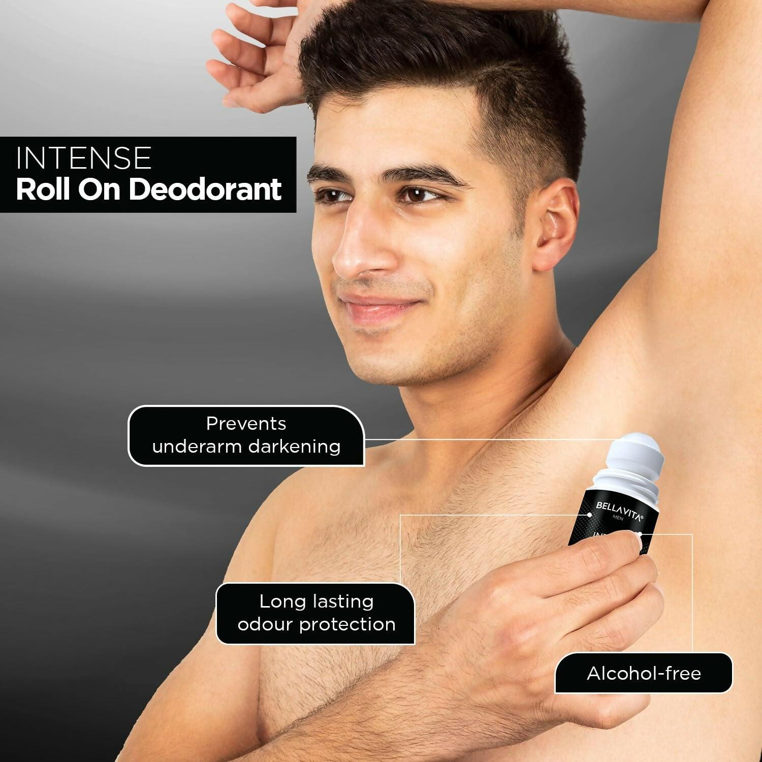 Bella Vita Intense Natural Underarm Roll On Deodorant for Men