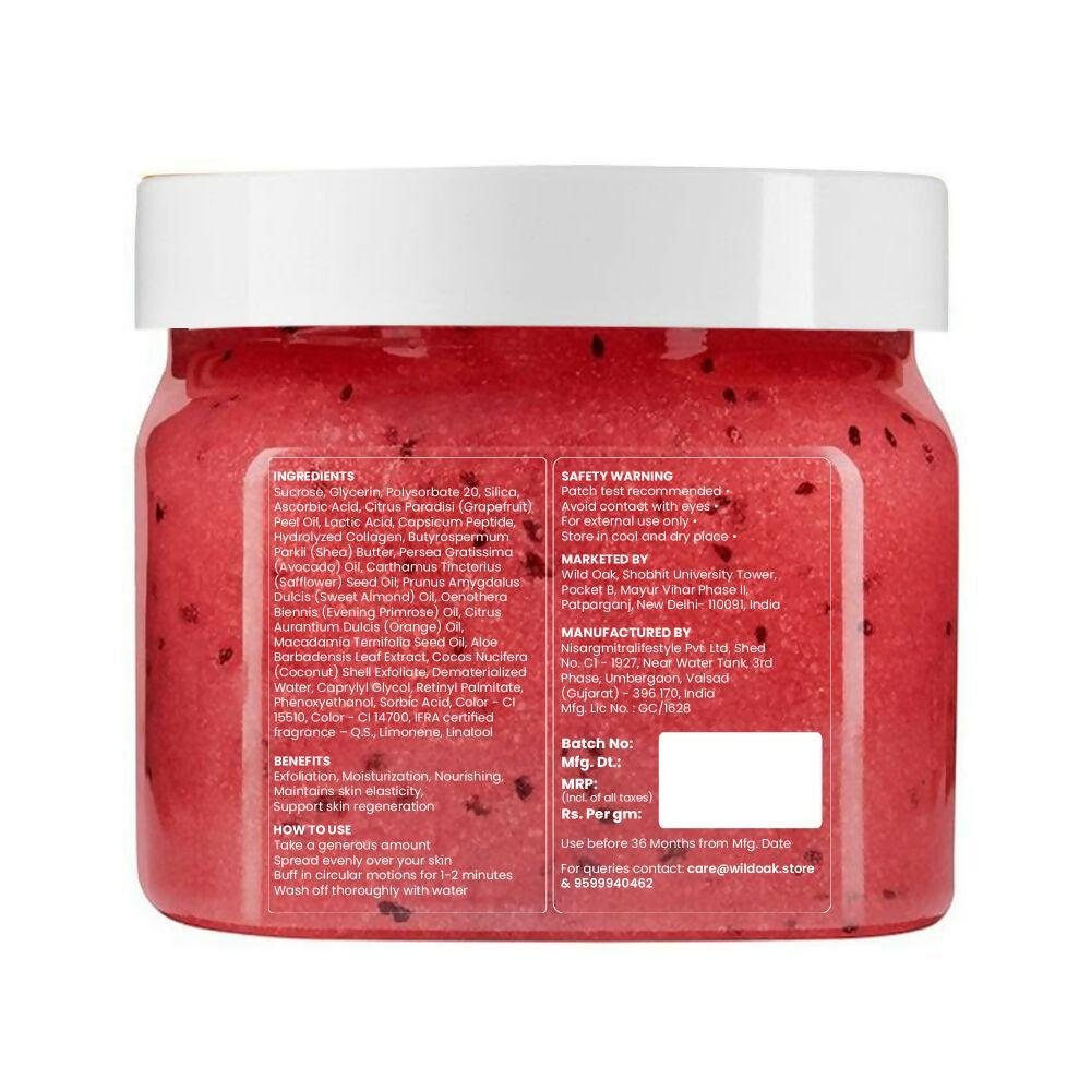 Wild Oak Watermelon Shea Sugar Scrub with Niacinamide For Tan Removal & Smooth Skin
