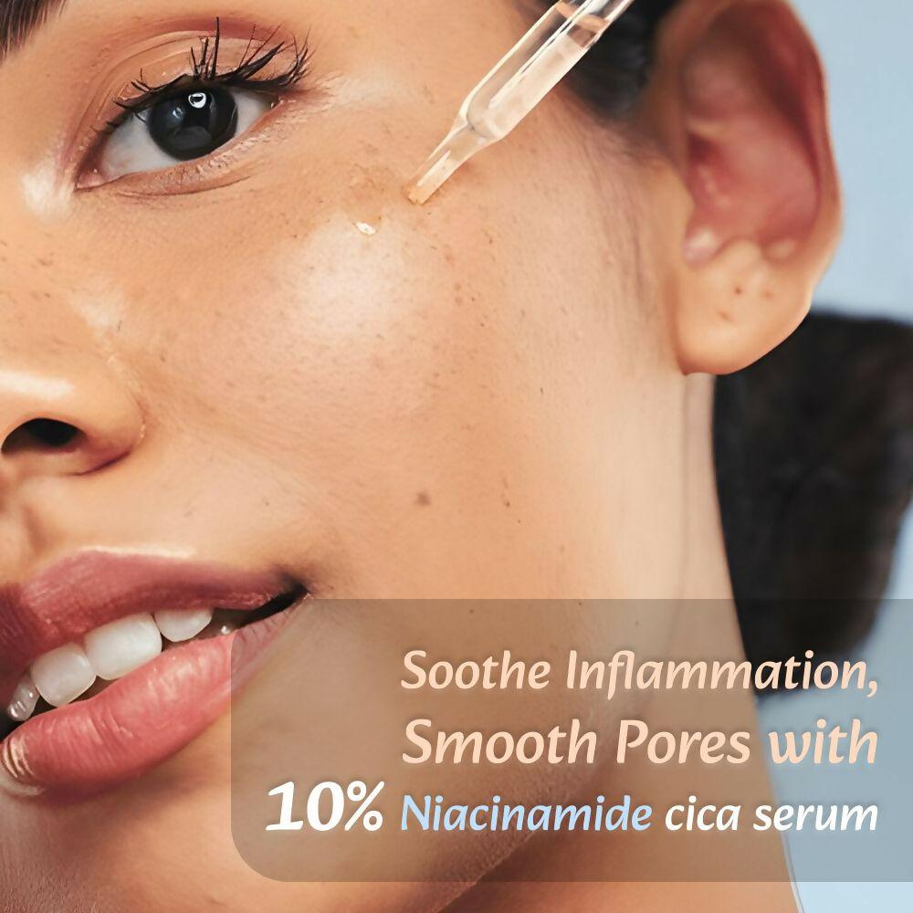 Wild Oak 10% Niacinamide Cica Serum For Face Reduces Sebum Pigmentation, Evens Skin Tone & Minimises Pores