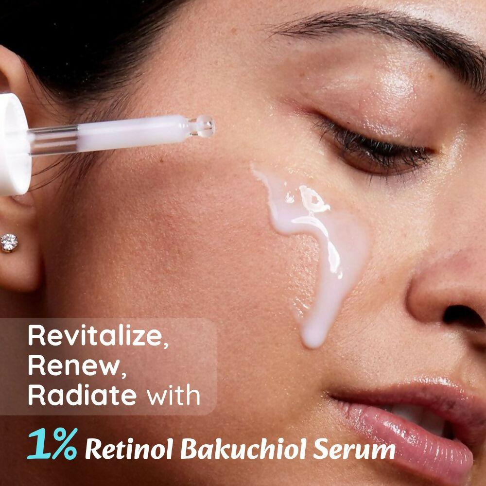 Wild Oak 1% Retinol Bakuchiol Face Serum Anti-Aging Brightening & Skin Texture Improvement