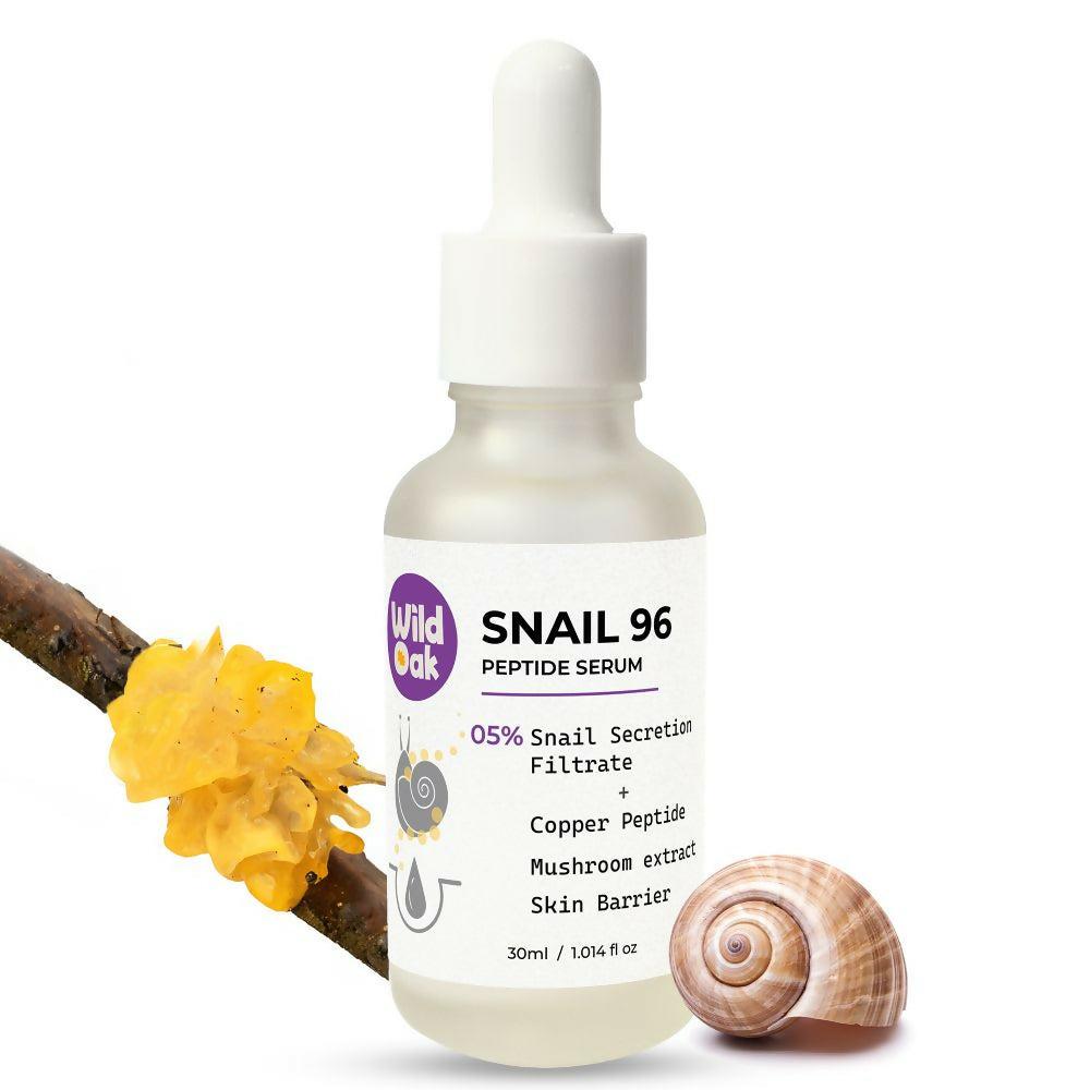 Wild Oak Korean Snail 96 Peptide Serum Glass Skin, Skin Hydration Hyper Pigmentation Anti-Aging & Wrinkles