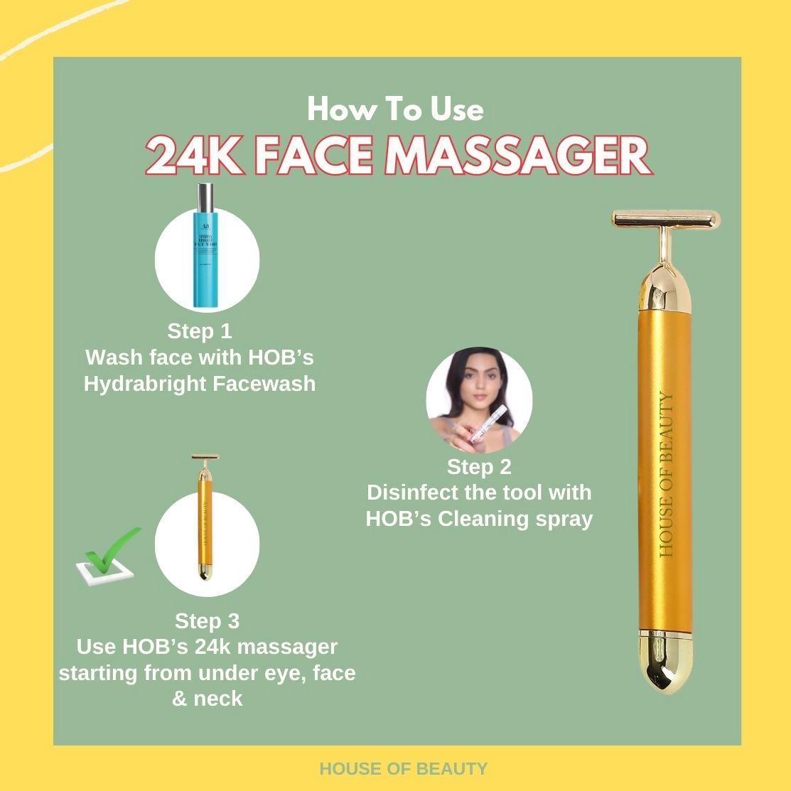 House of Beauty 24K Face Massager