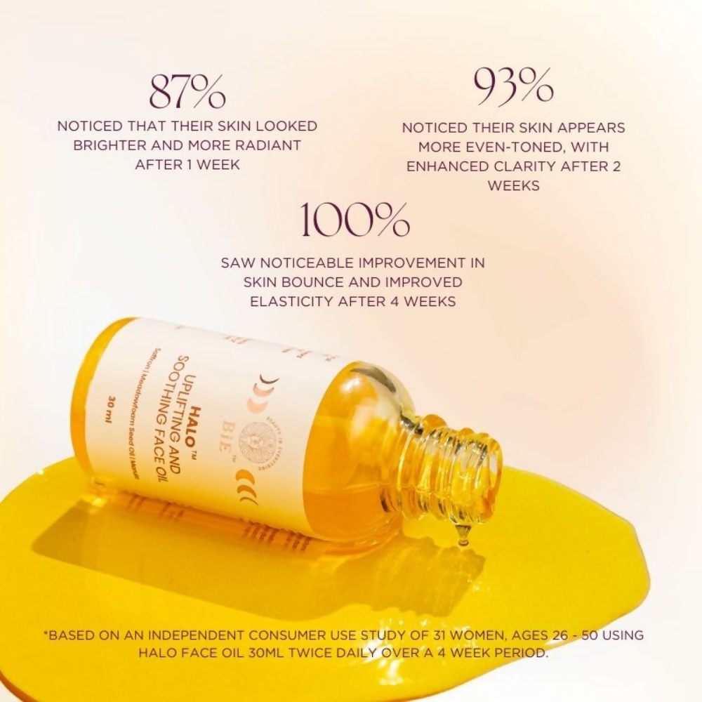 BiE Halo Uplifting & Soothing Face Oil With Pure Saffron For Brighter Skin