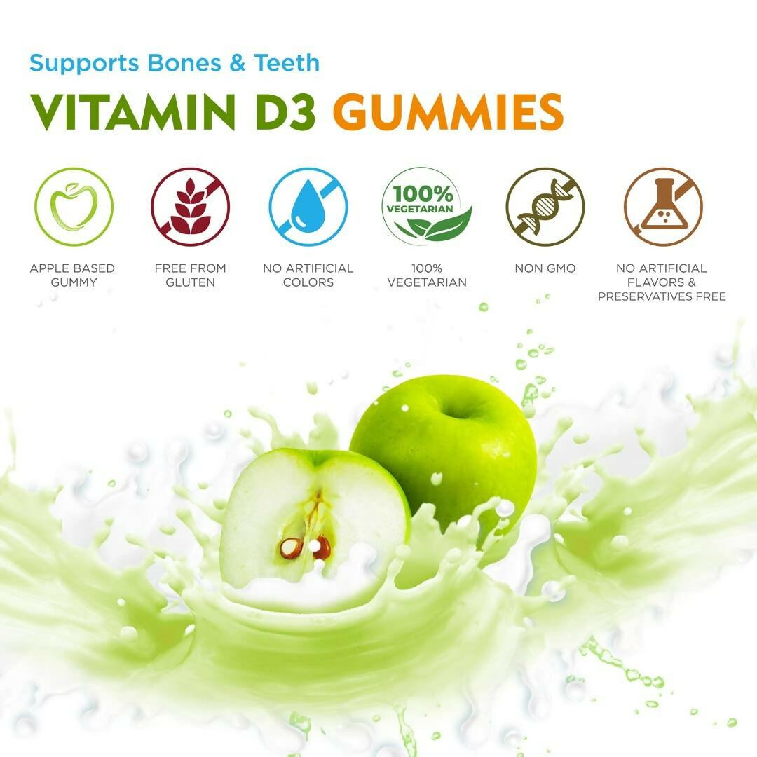British Biologicals Sirus Vitamin D3 Gummies with Sugar for Women & Men - Green Apple