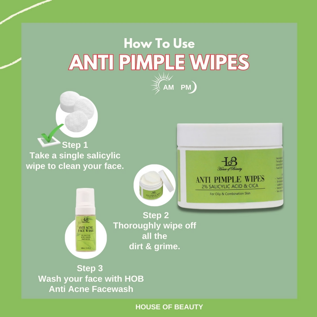 House of Beauty Anti Pimple Wipes