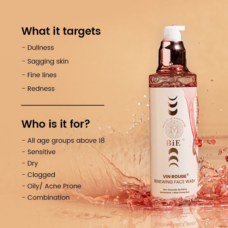 BiE Vin Rouge Renewing Face Wash With Vitamin E & Resveratrol