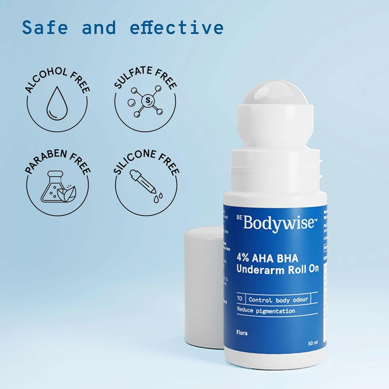 BeBodywise Underarm Liquid Roll On Fades Underarm Pigmentation For Sensitive Skin