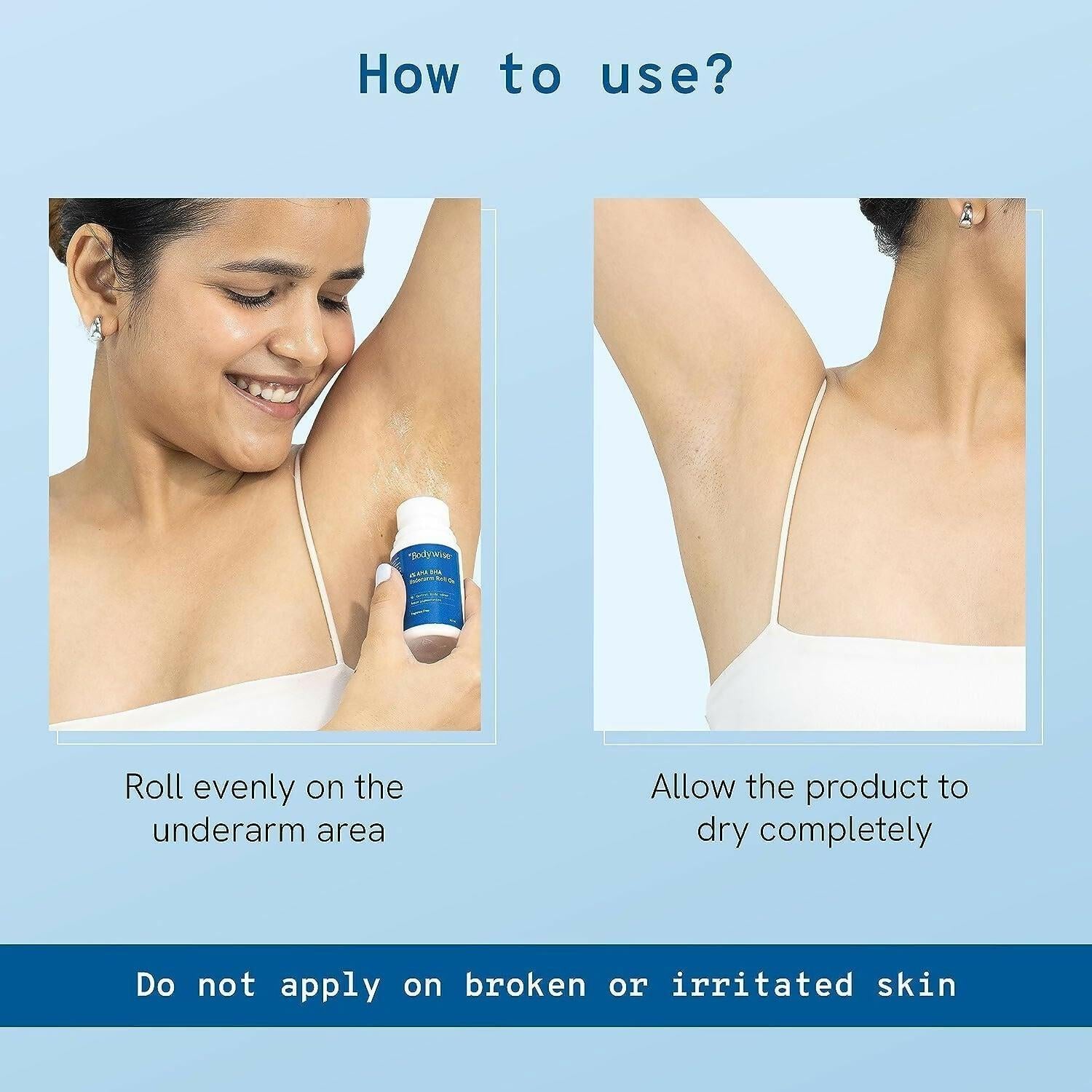 BeBodywise Underarm Liquid Roll On Fades Underarm Pigmentation For Sensitive Skin