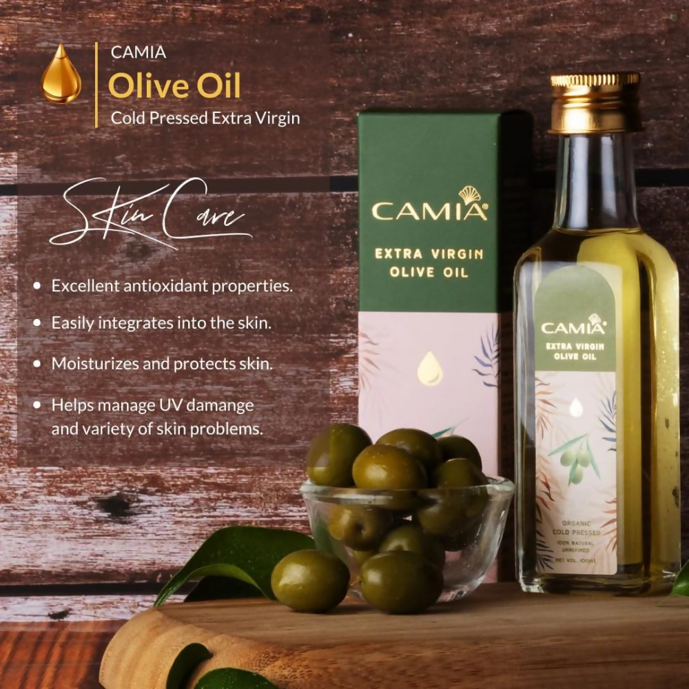 Camia Organic Cold Pressed Extra Virgin Olive Oil For Skin & Hair