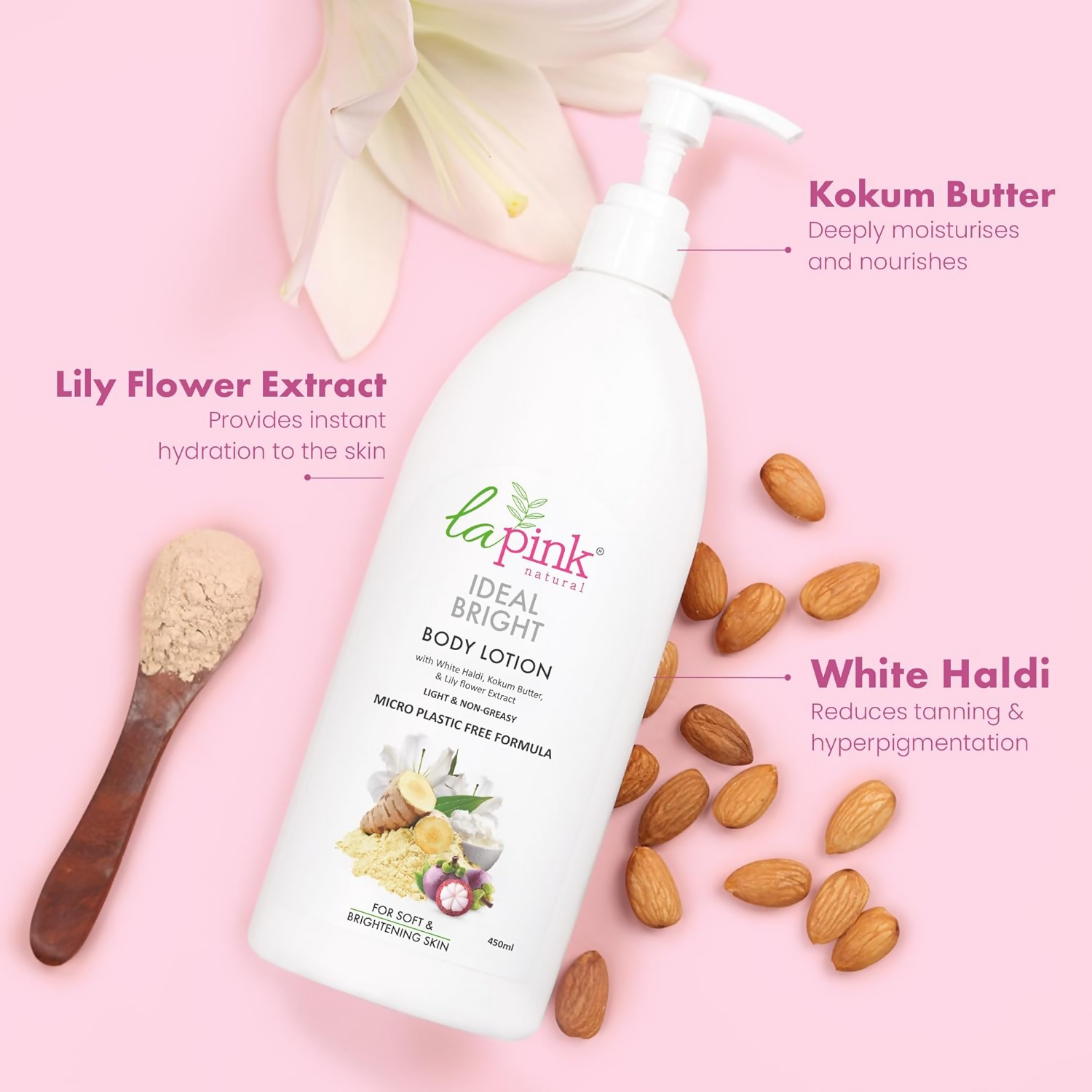 La Pink Ideal Bright Body Lotion With White Haldi