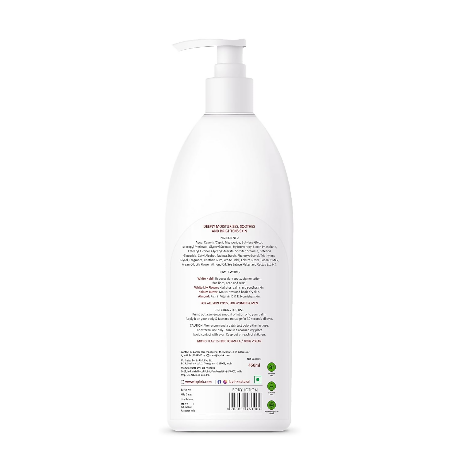La Pink Ideal Bright Body Lotion With White Haldi