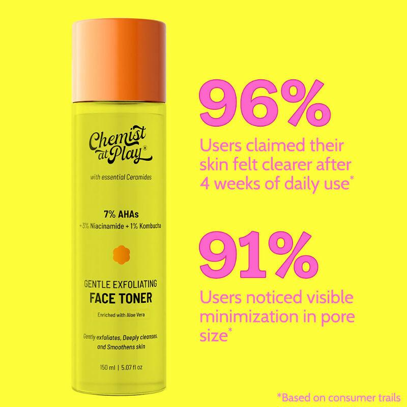 Chemist At Play Gentle Exfoliating Face Toner For Glowing Skin