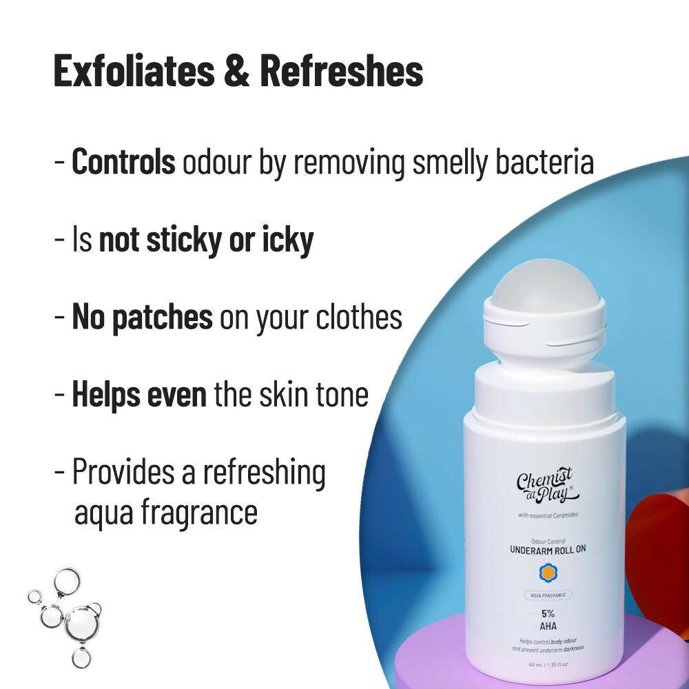 Chemist At Play Neck, Knee & Elbow Brightening + Aqua Under-Arm Roll-On Combo