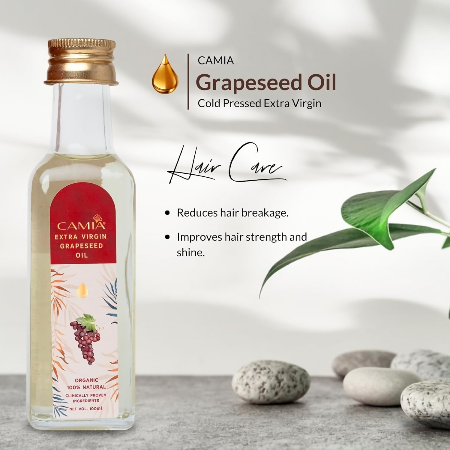 Camia Organic Extra Virgin Cold Pressed Grapeseed Oil