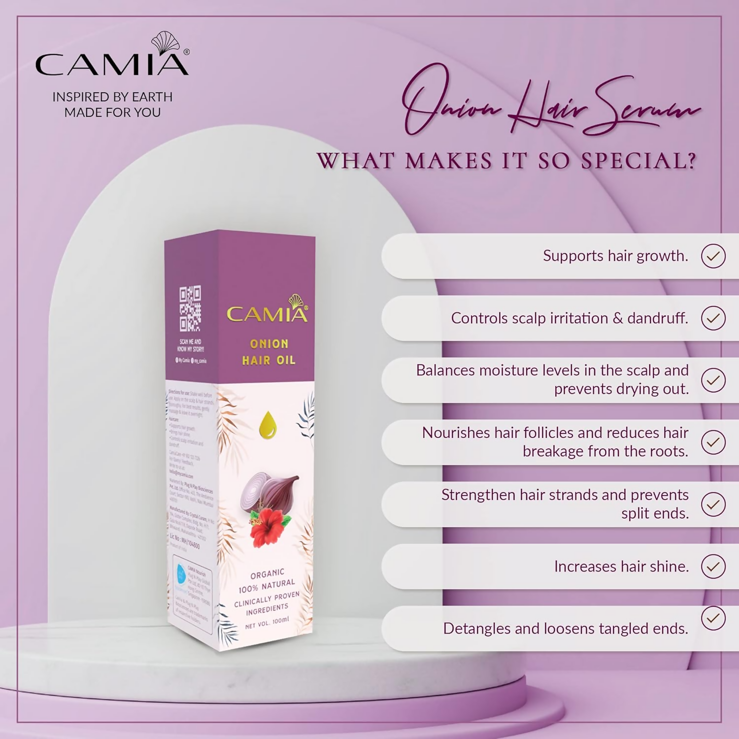 Camia Organic Onion Hair Oil