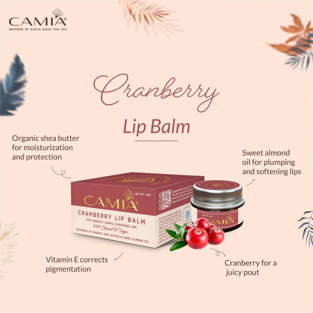 Camia Natural Cranberry Lip Balm