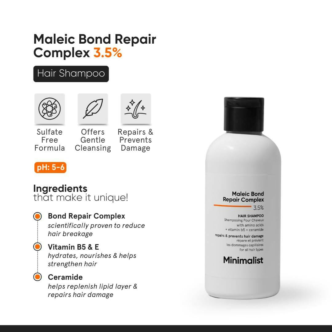 Minimalist Maleic Bond Repair Complex Shampoo & Conditioner Combo