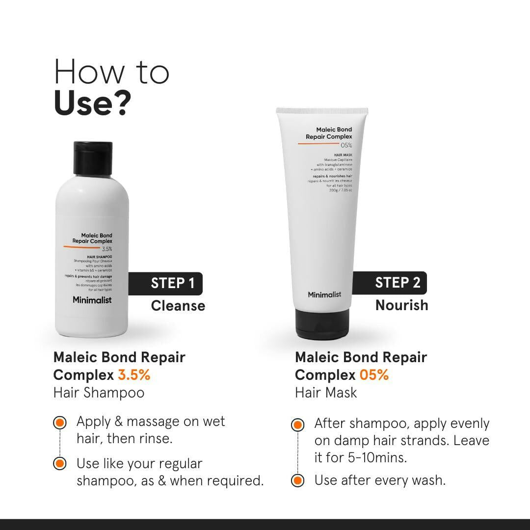Minimalist Maleic Bond Repair Complex Shampoo & Conditioner Combo
