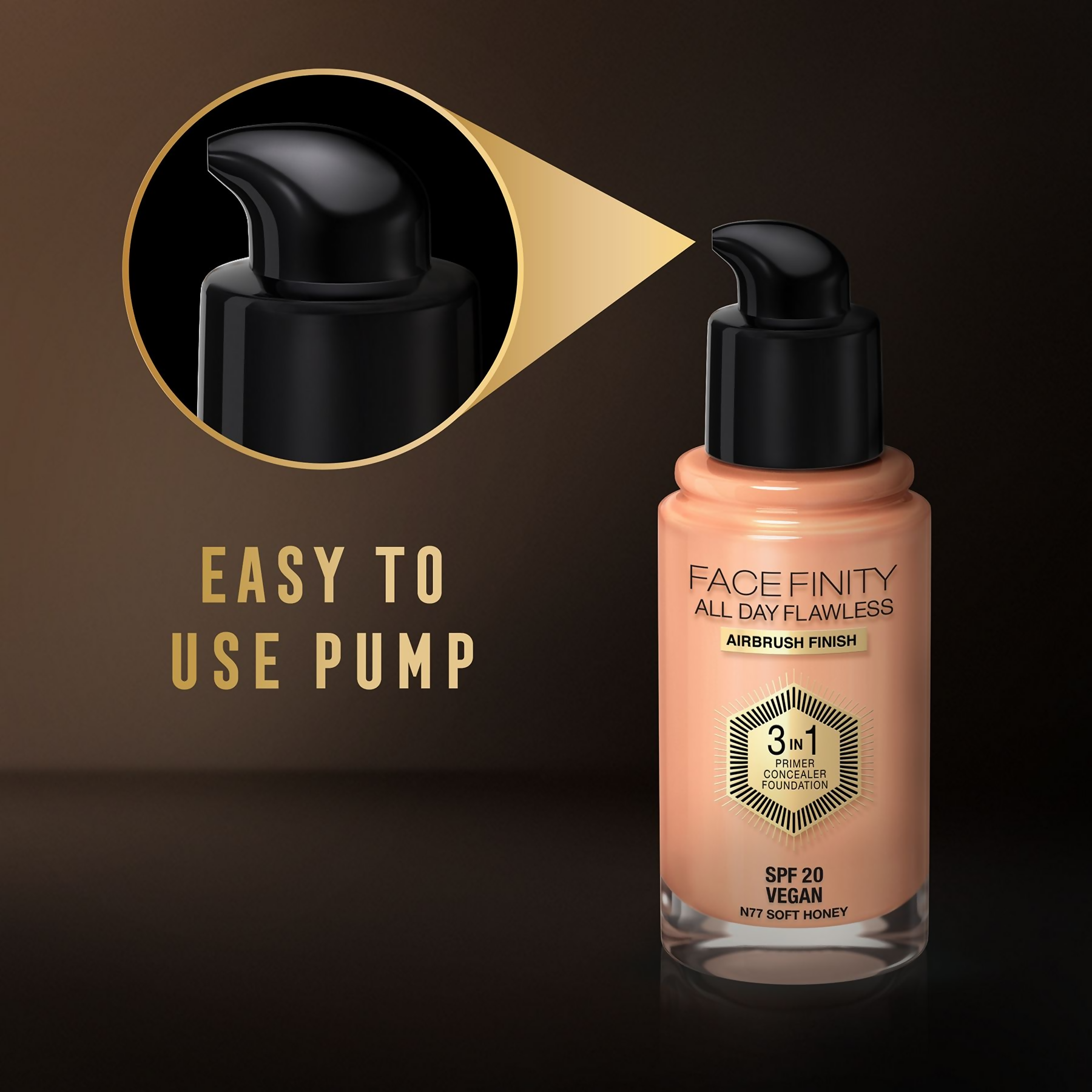 Max Factor Face Finity All Day Flawless 3 In 1 Foundation - Soft Honey