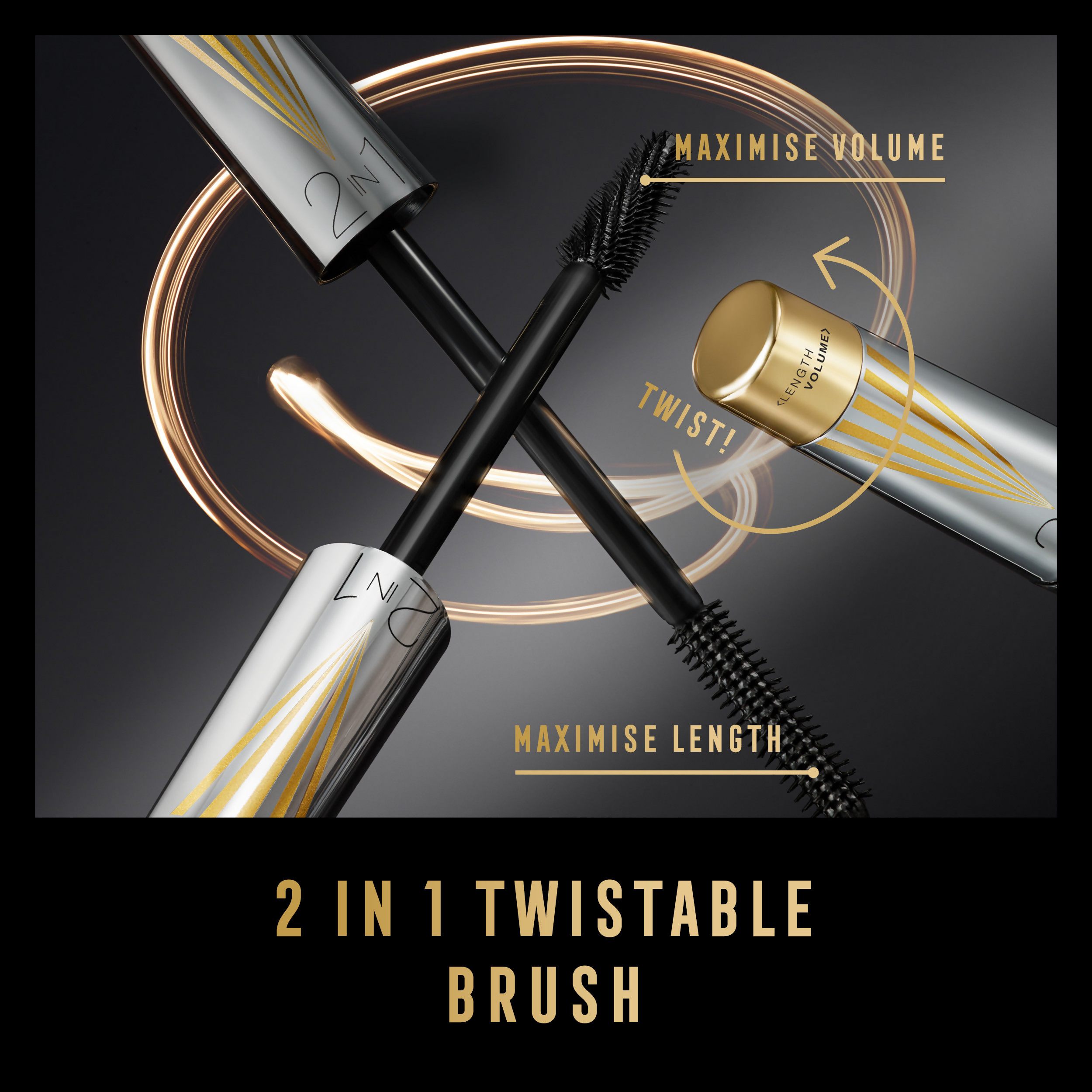 Max Factor Masterpiece 2 In 1 Lash Wow Mascara - 001 Black