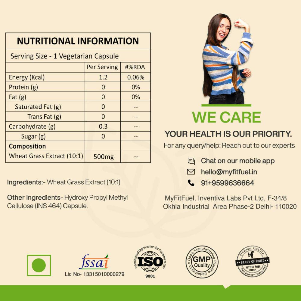 MyFitFuel Wheat Grass Extract Capsules