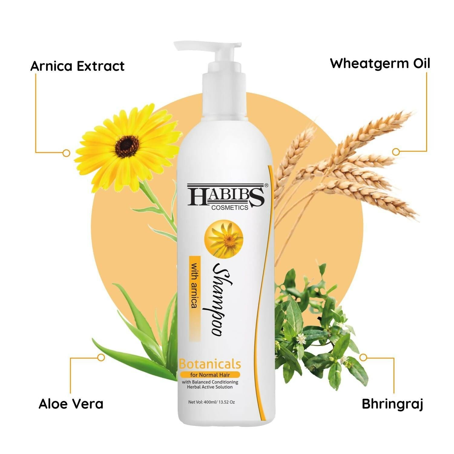 Habibs Professional Hair Shampoo with Arnica To Improve your Scalp Health for Daily Use