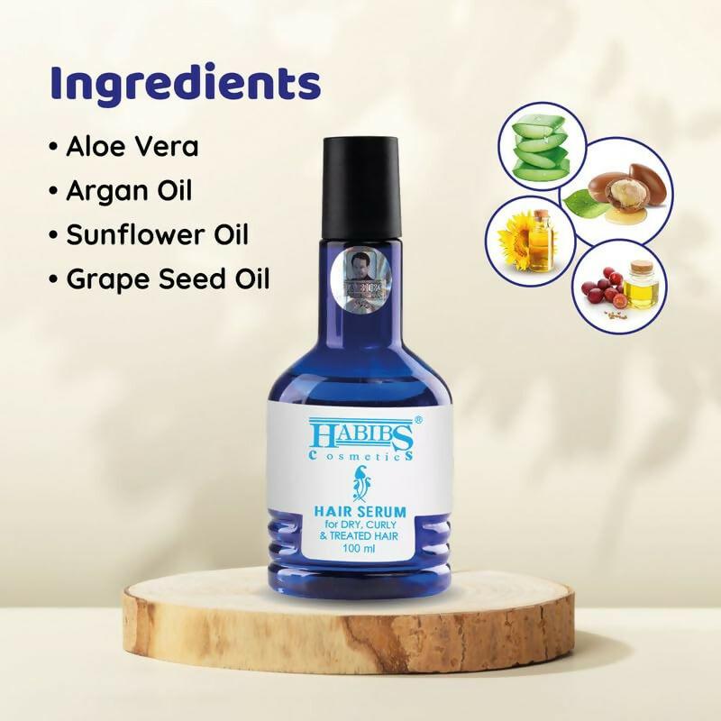 Habibs Hair Serum Dry Curly & Treated Hairs For Silky & Smooth Hair
