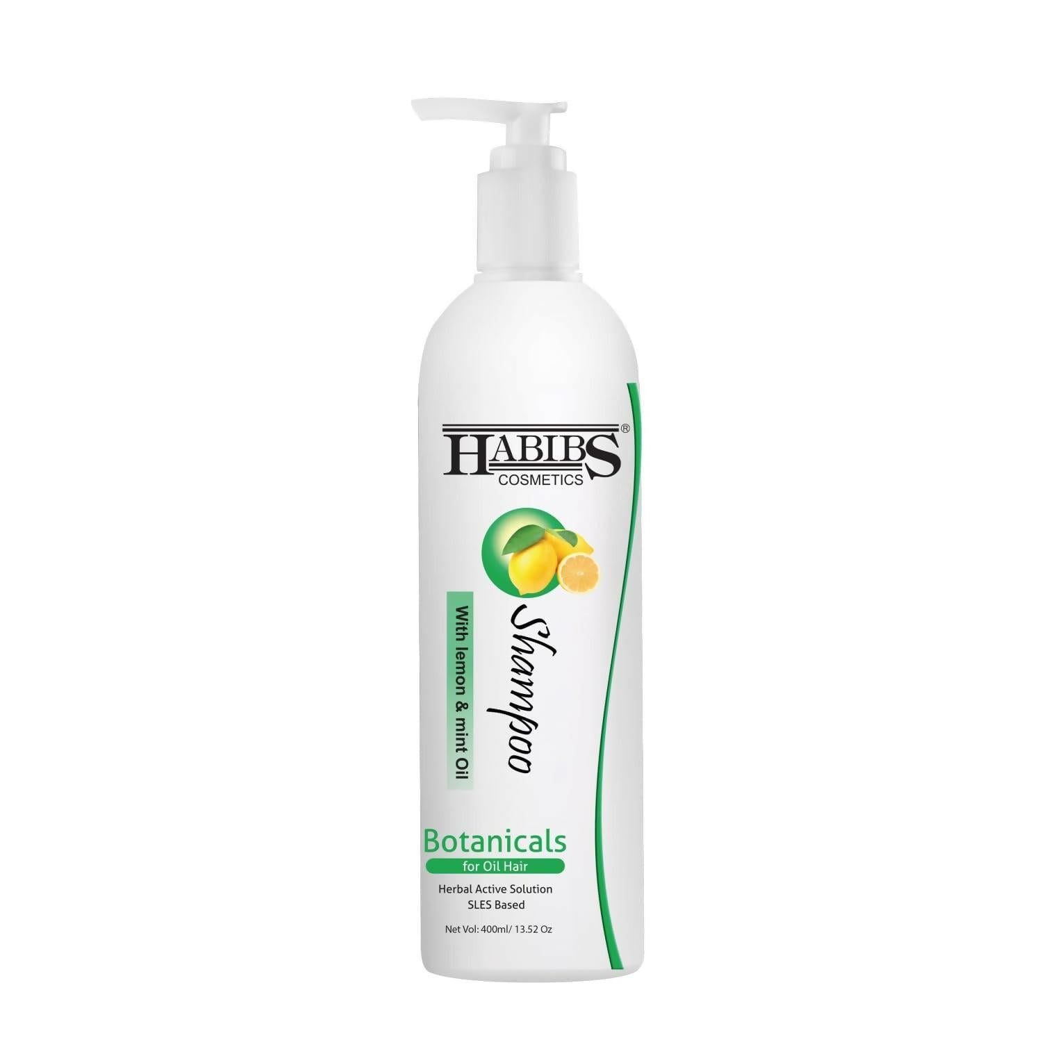 Habibs Professional Oil Control Shampoo For Oily Hair And Scalp Anti Dandruff With Natural Lemon & Mint Oil