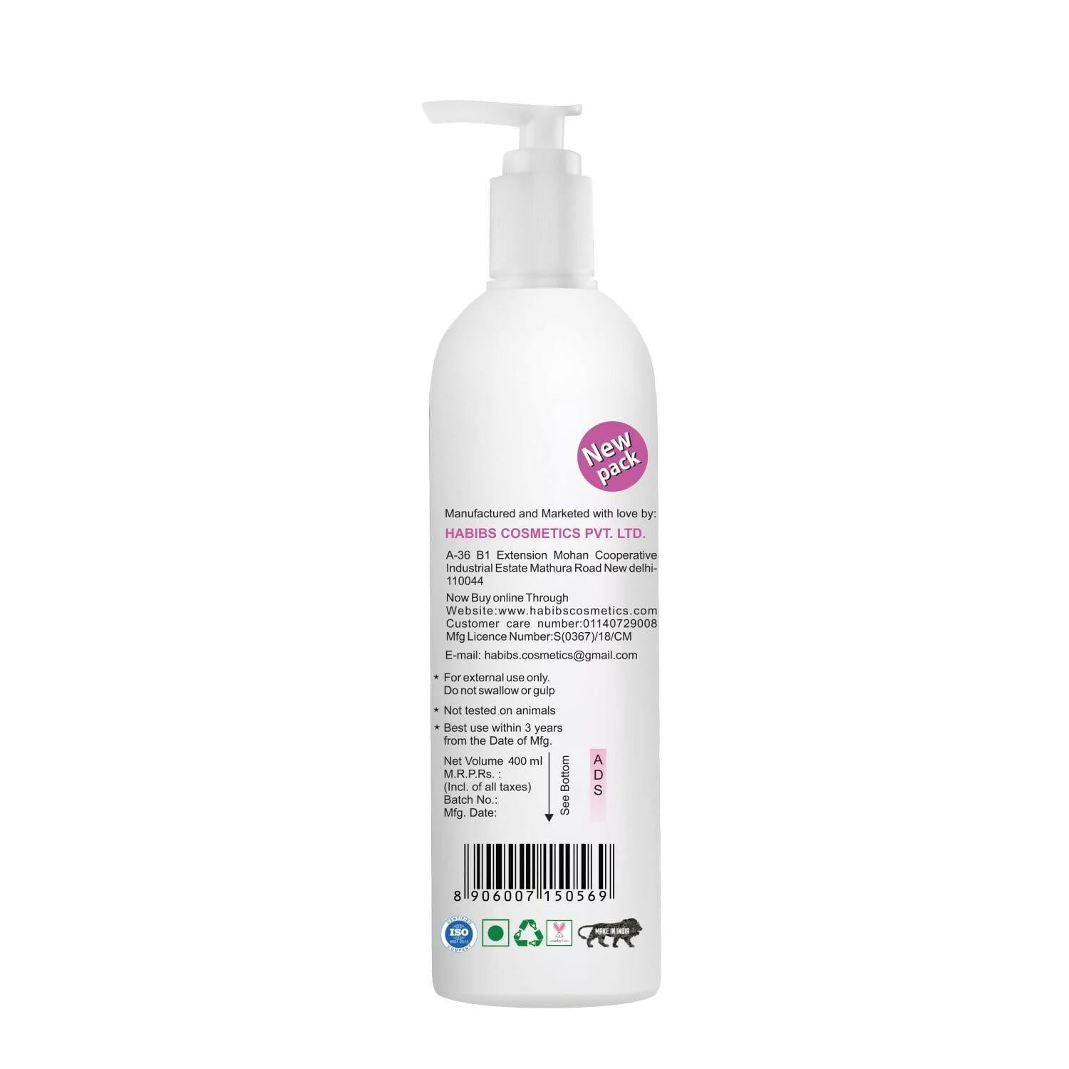 Habibs Professional Anti-Dandruff Shampoo Reduction In Flaking, Itching, & Dry Scalp With Neem Tulsi & Thyme Sulphate