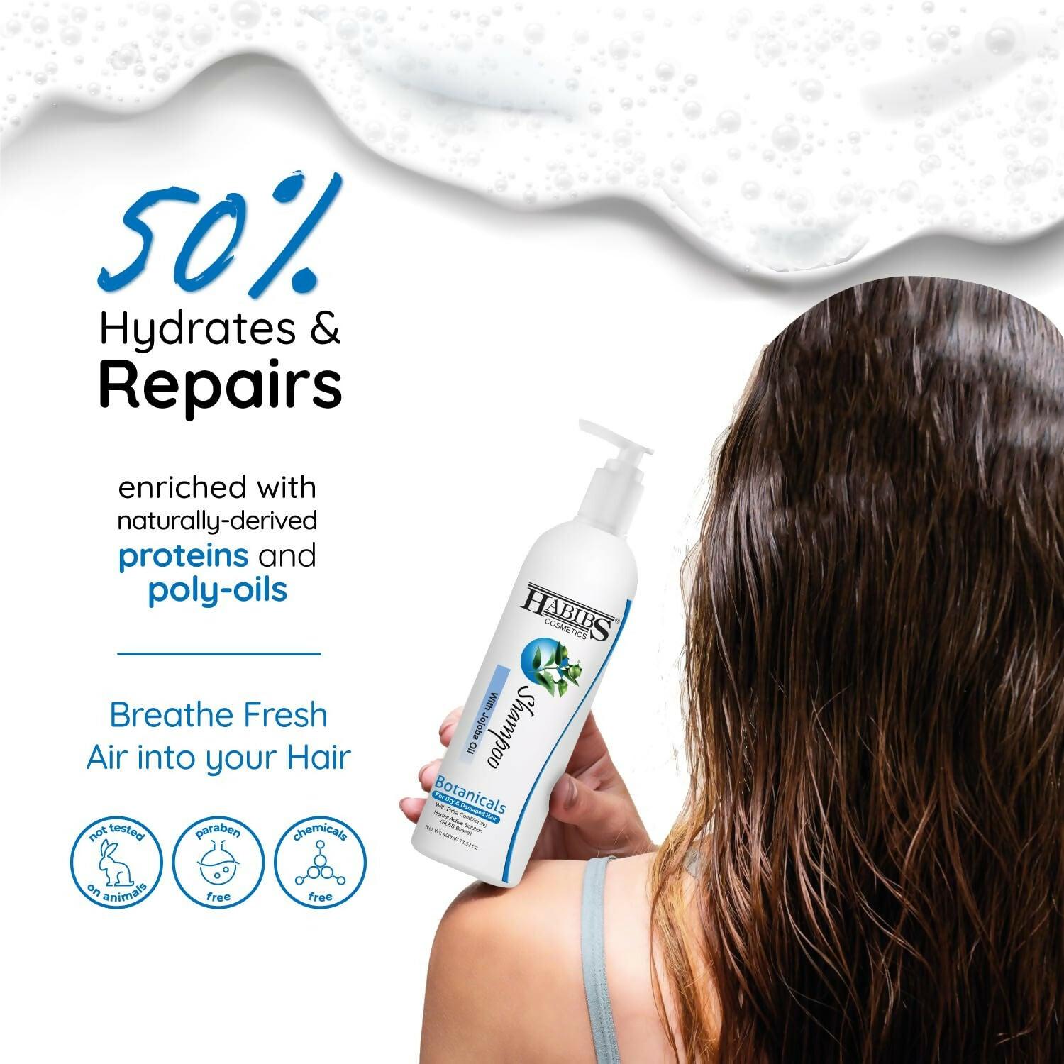 Habibs Professional Hair Shampoo with Jojoba Oil Botanicals For Anti Hair Fall