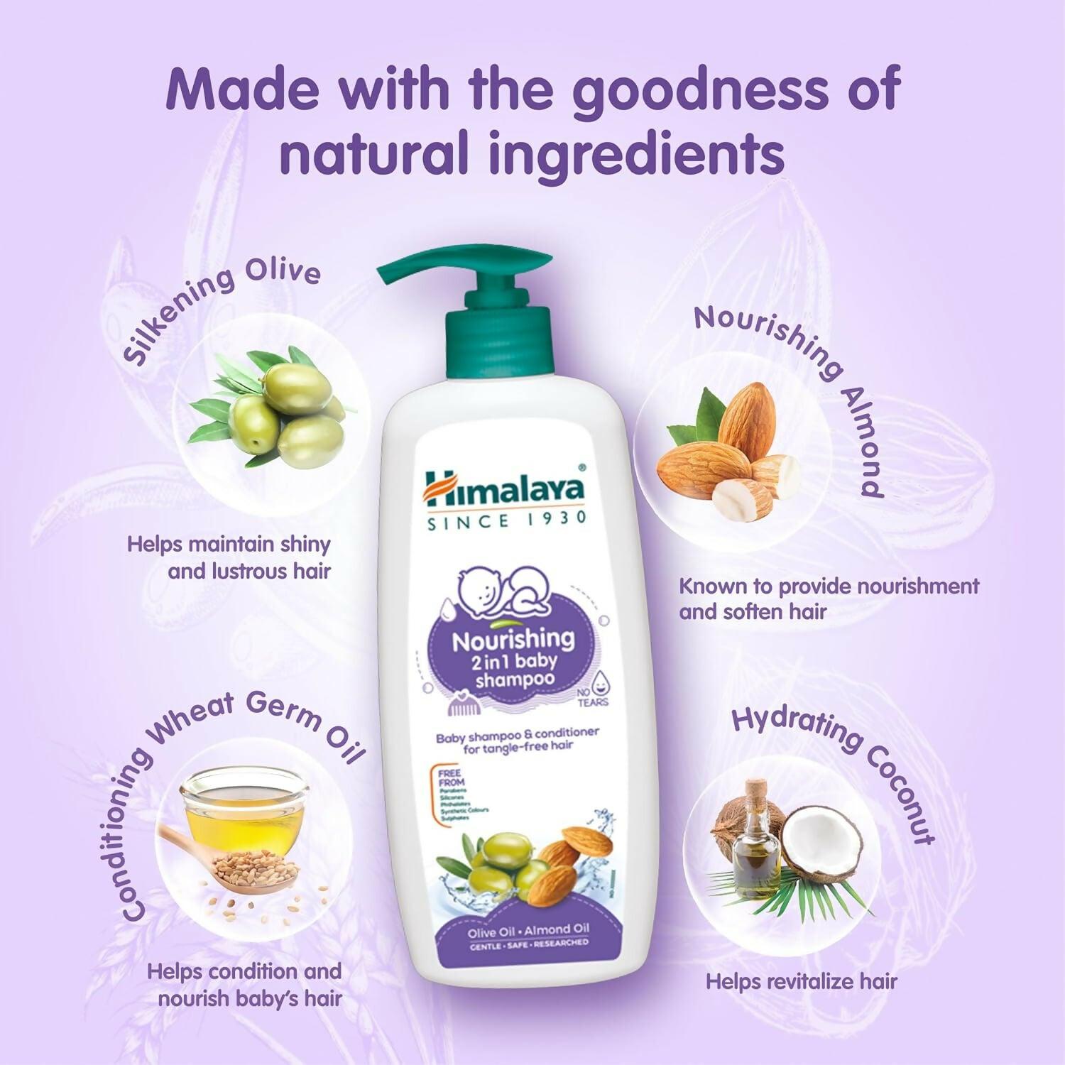 Himalaya Nourishing 2 in 1 Baby Shampoo & Conditioner for Tangle Free Hair