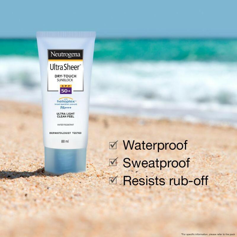 Neutrogena Ultrasheer SPF50+ PA+++ Ultra Light Face Sunscreen For Dry & Oily Skin Home+Travel Combo