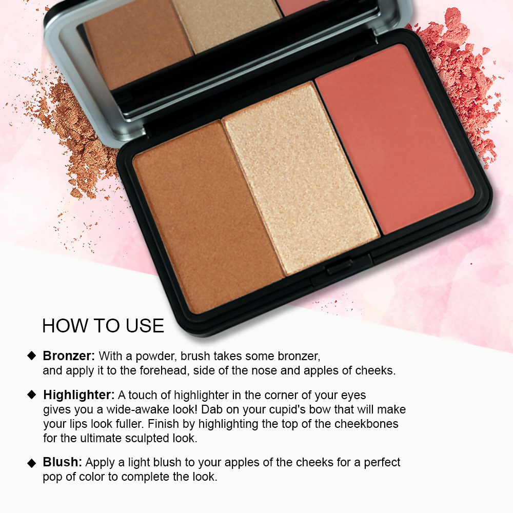 Daily Life Forever52 Glambo - Contour Highlighter Blush Palette - Barbie Doll