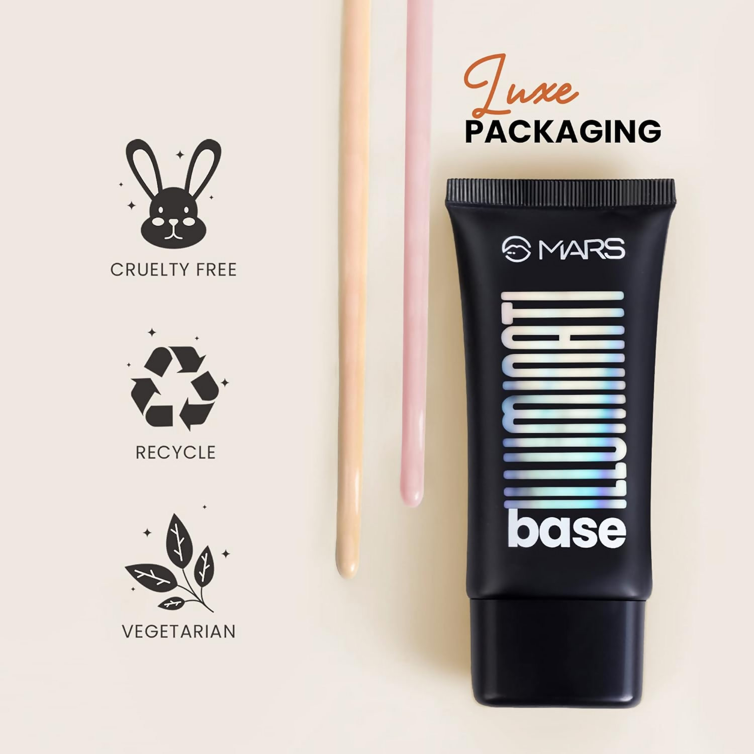 MARS Cosmetics Illuminati Base Dewy Primer With Highlighter - Pink