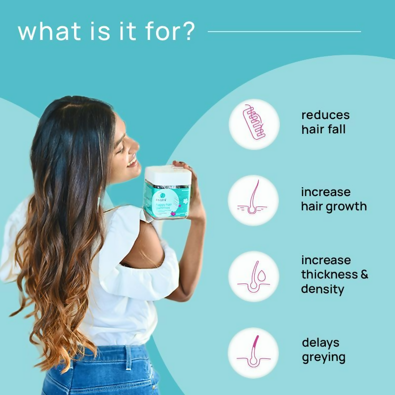 Nyumi Biotin Hair Gummies For Stronger Thicker And Shinier Hair - Amla Zinc, & Multivitamins