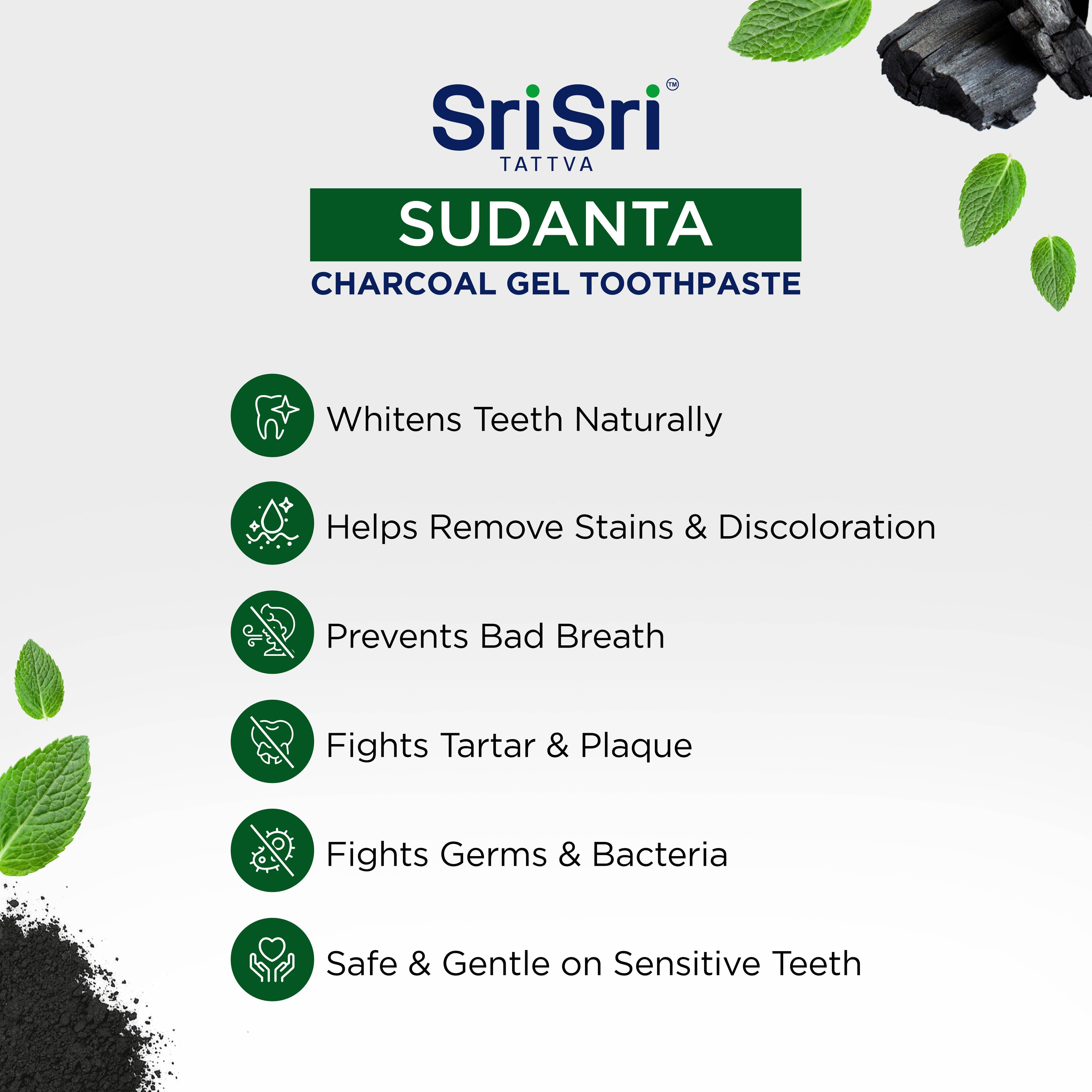 Sudanta Toothpaste Charcoal Gel
