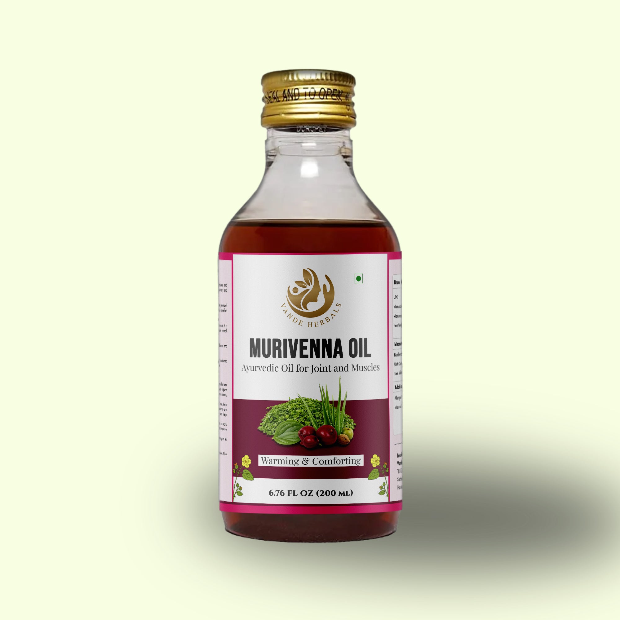 Murivenna Oil | Vande Herbals Ayurvedic Massage Oil