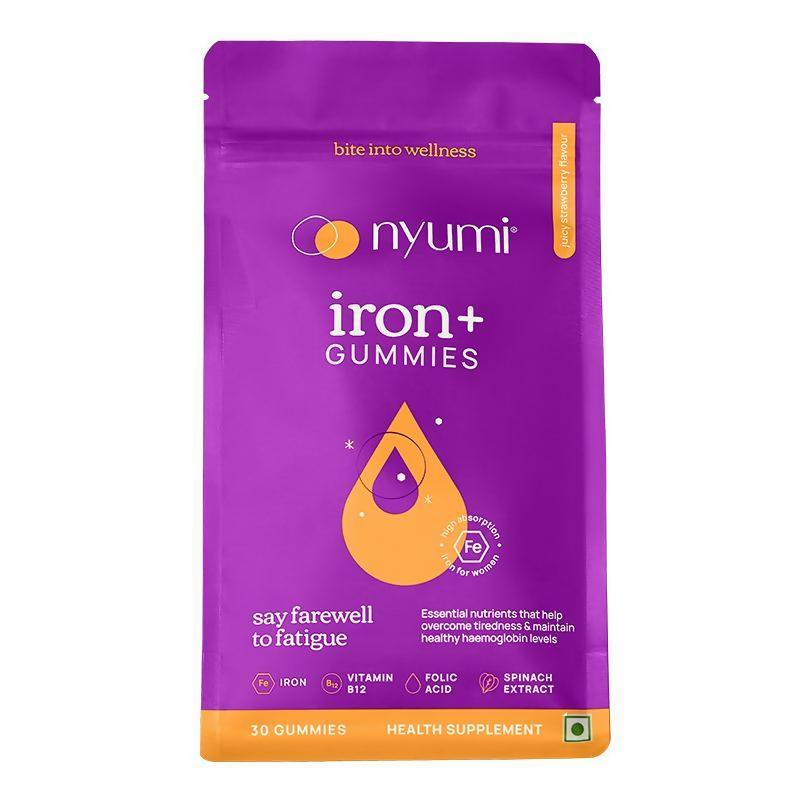 Nyumi IronGummies to Boost Energy & Reduce Fatigue - Zinc, Spinach Extract & Vitamin B12