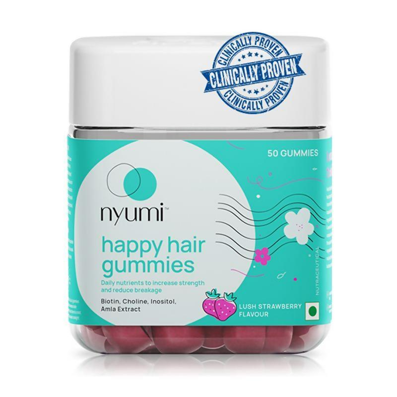 Nyumi Biotin Hair Gummies For Stronger Thicker And Shinier Hair - Amla Zinc, & Multivitamins