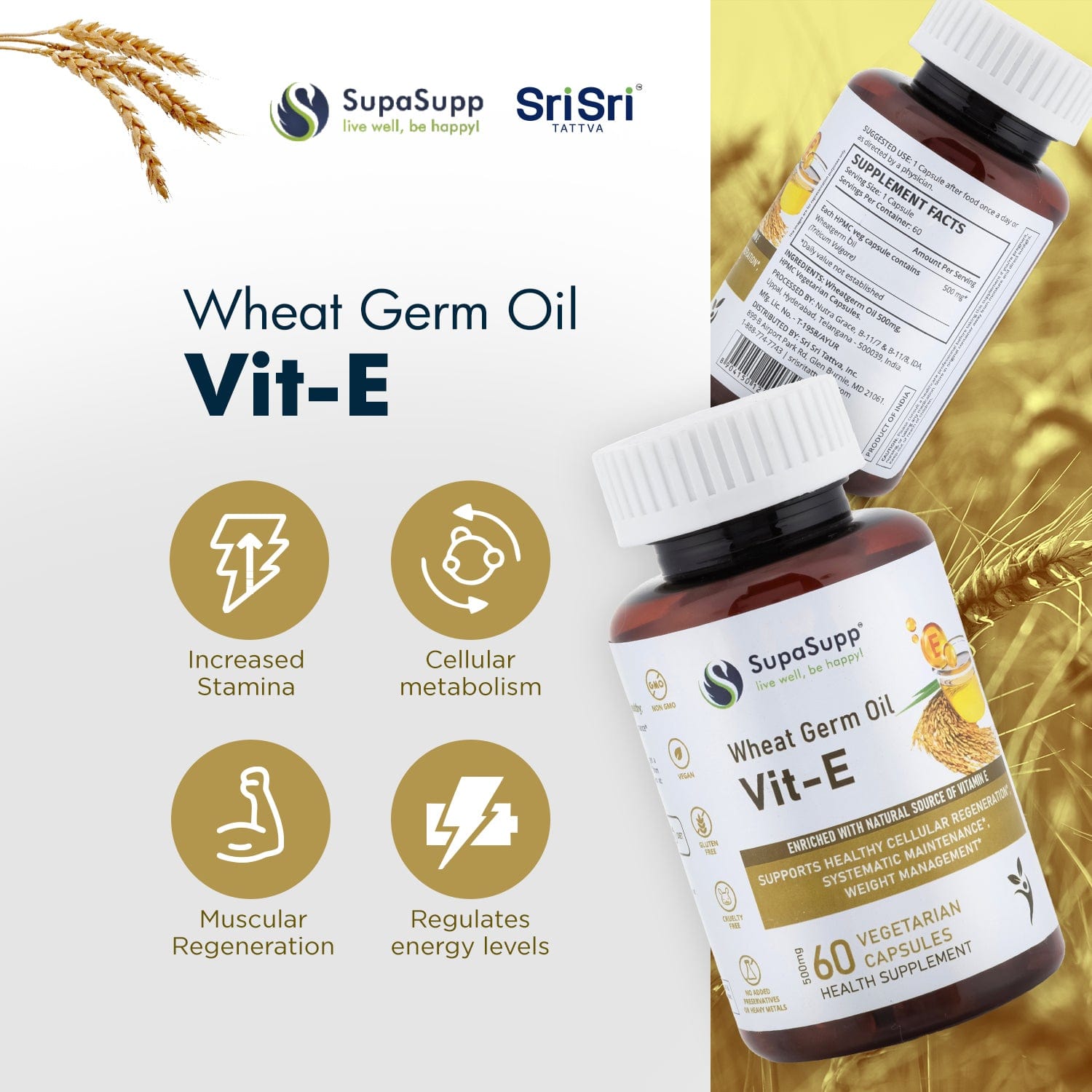 Vitamin E- Wheat Germ Oil Capsules