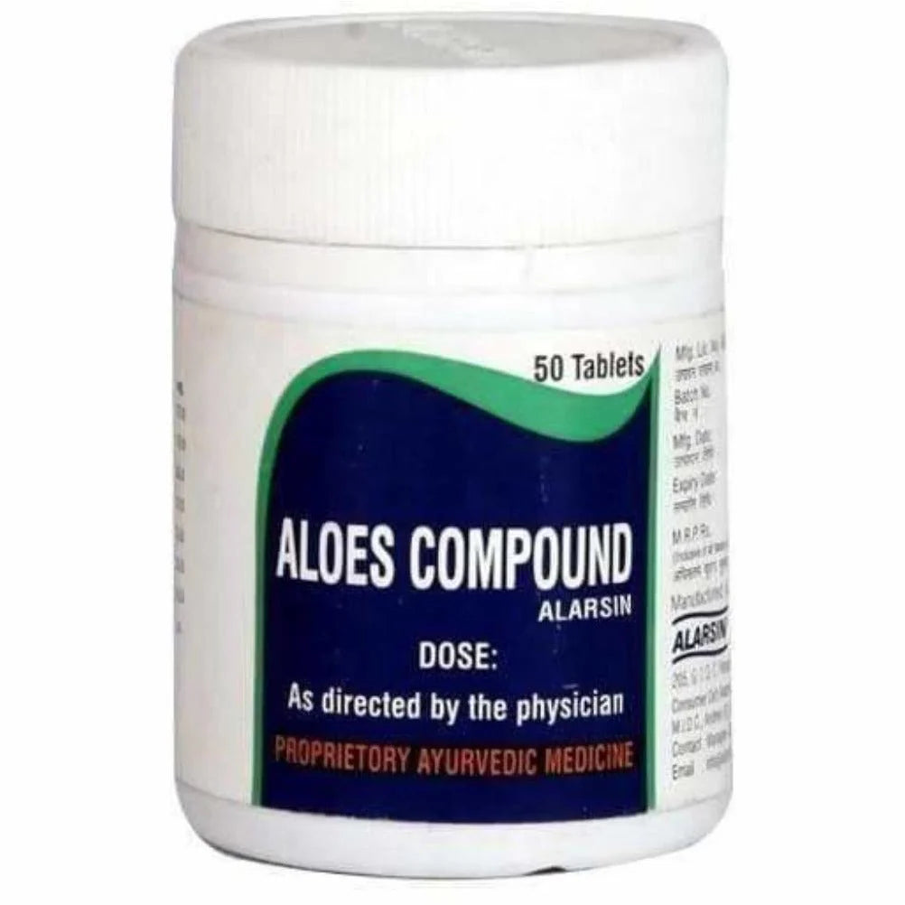 Alarsin Ayurvedic Aloes Compound Tablet -50 & 100 Tabs