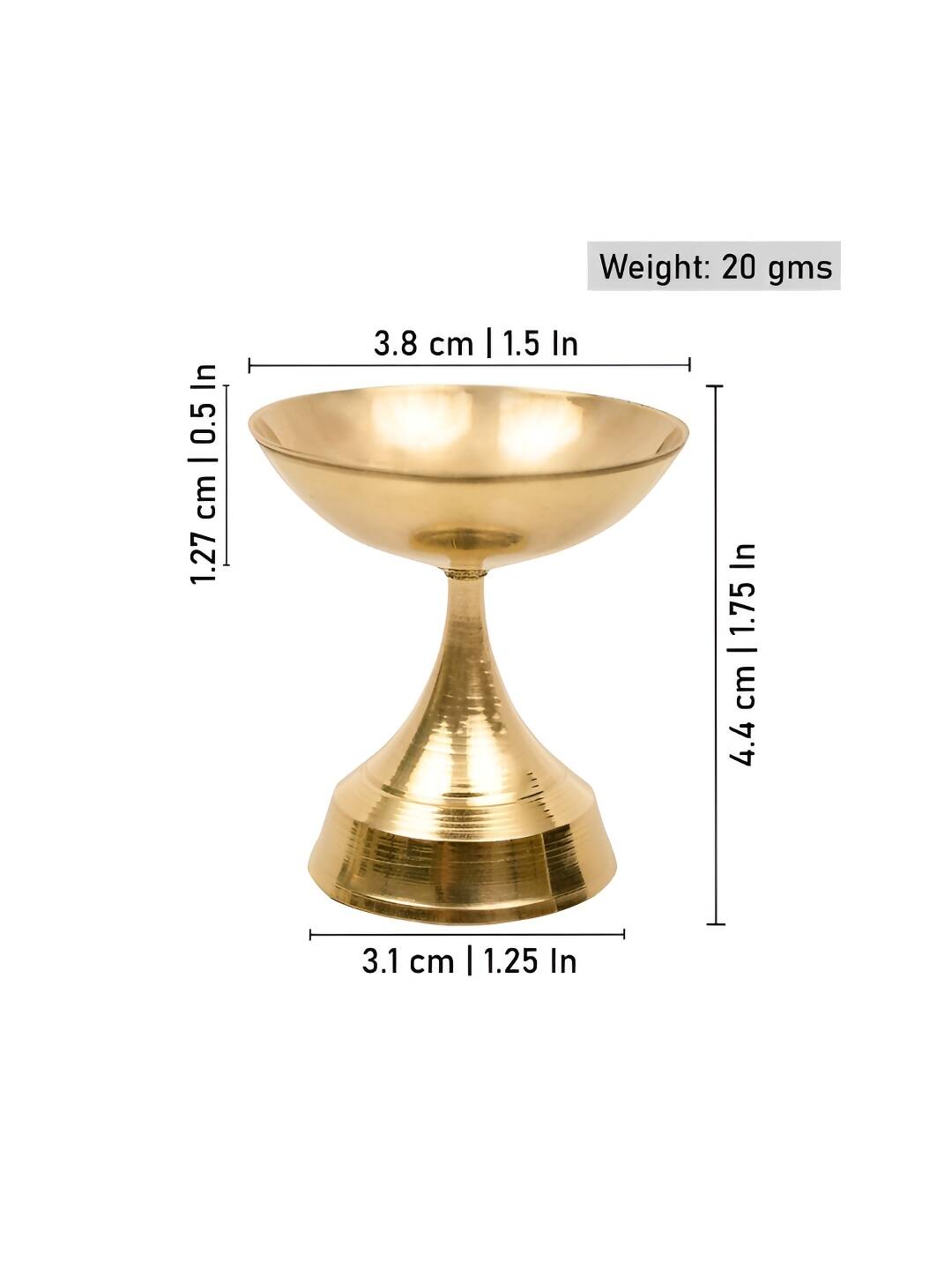 Spillbox Gold-Toned Brass Niranjan Small Deep Pooja Essential