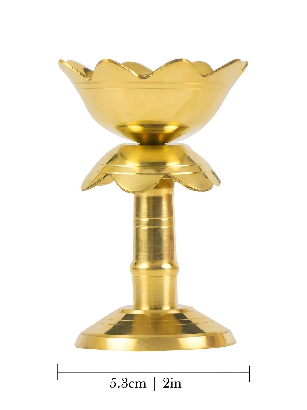 Spillbox Gold-Toned Brass Kuthu Vilakku Pooja Essential