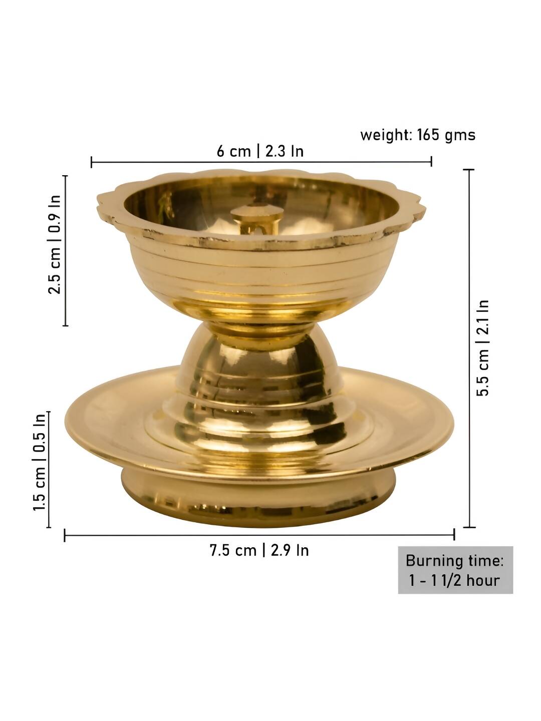 Spillbox Gold-Toned Brass Udupi Nanda Pooja Essential